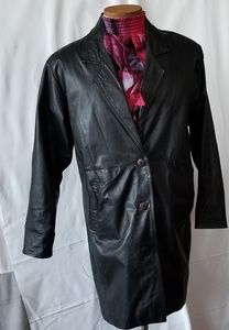Black leather 3/4 length